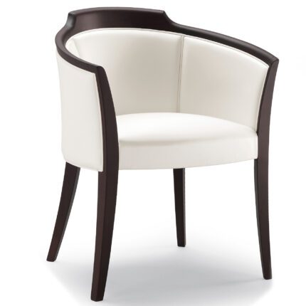 cizeta elegante puidust käetugedega polsterdatud tool