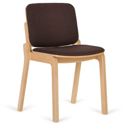 Polsterdatud istme ja seljatoega puidust tool Hip A-3720