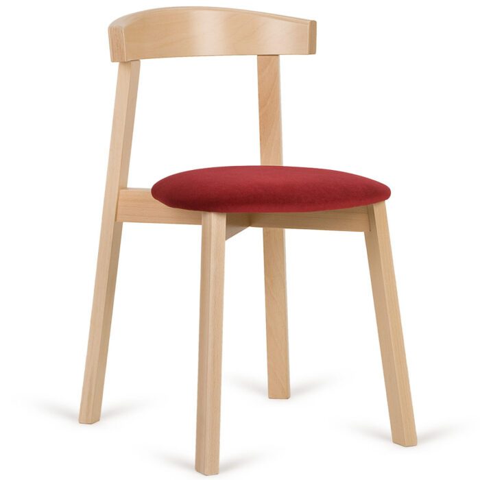 Polsterdatud istmega puidust tool Uxi A-2920