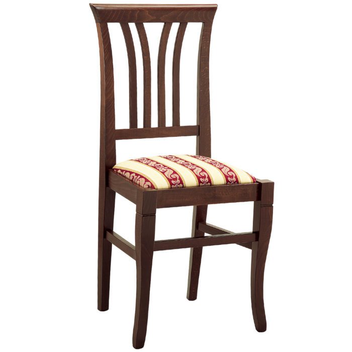 Klassikaline puidust tool polsterdatud istmega 542