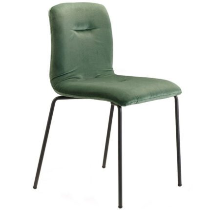 Metalljalgadega polsterdatud tool Alice Pop