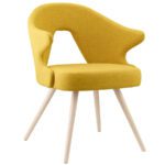 Puidust jalgadega polsterdatud söögitool You