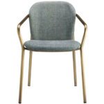 Metalljalgadega polsterdatud tool Finn