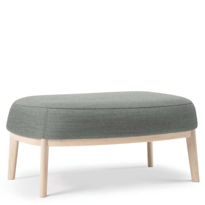 Shift wood ottoman