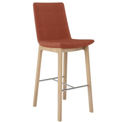 Swoosh pukk kõrge seljatoega – minimalistlik disain, kvaliteetne polster ja tugev jalatugi muudavad selle ideaalseks valikuks nii kohvikusse kui kontorisse.